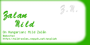 zalan mild business card